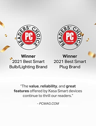 PCMag Readers' Choice 2021 Best Smart Bulb and Plug Brand Awards