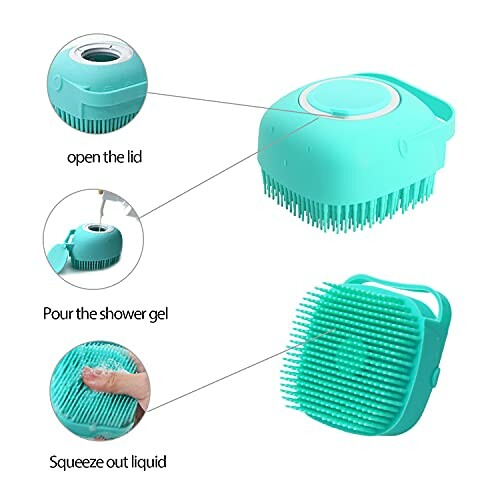 Silicone body scrubber with instructions for use.