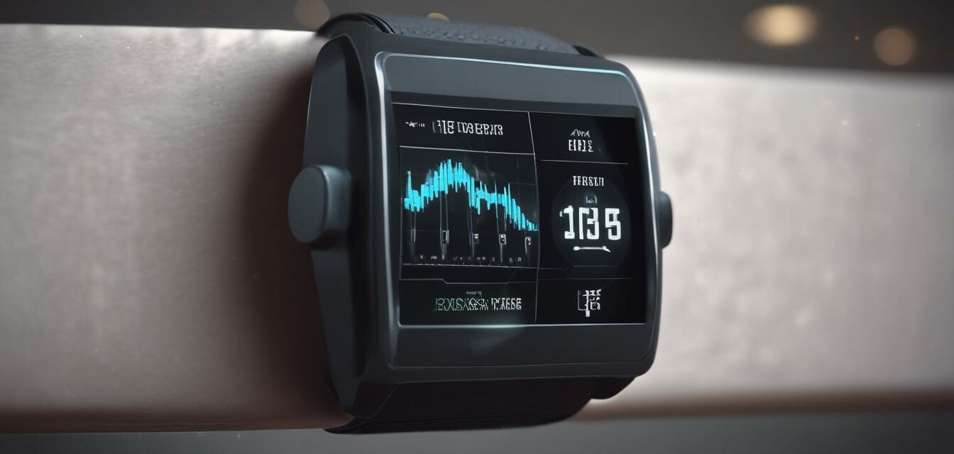 Smart fitness tracker displaying metrics