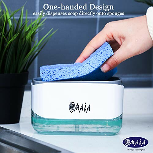 OMAIA 2-in-1 Dish Soap Dispenser