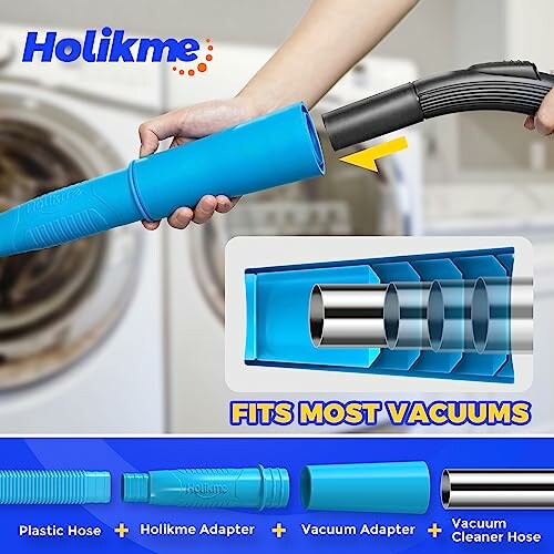 Holikme vacuum hose adapter fitting demonstration