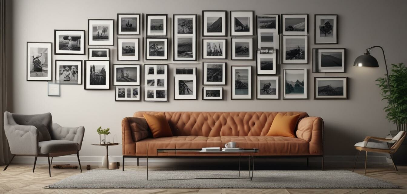 Gallery wall of artistic home decor